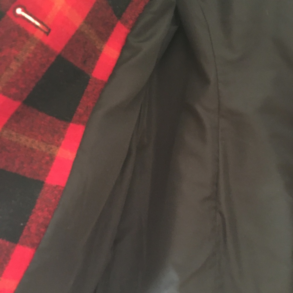 NWOT Plaid Pea Coat - Picture 12 of 16